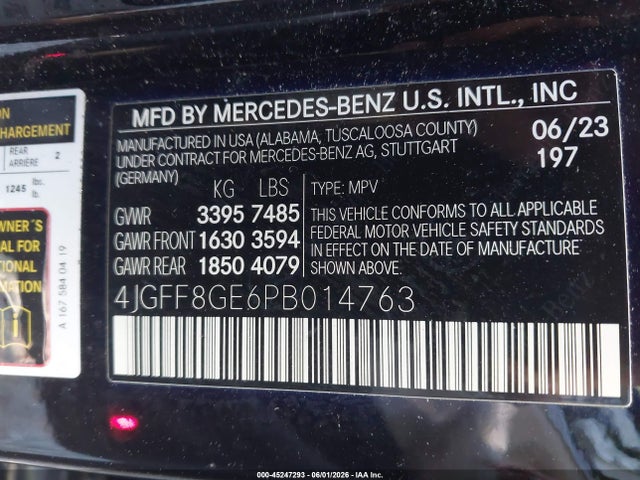 Продаж на аукціоні авто 2023 Mercedes-benz Gls 580 4matic, vin: 4JGFF8GE6PB014763, номер лоту: 45247293