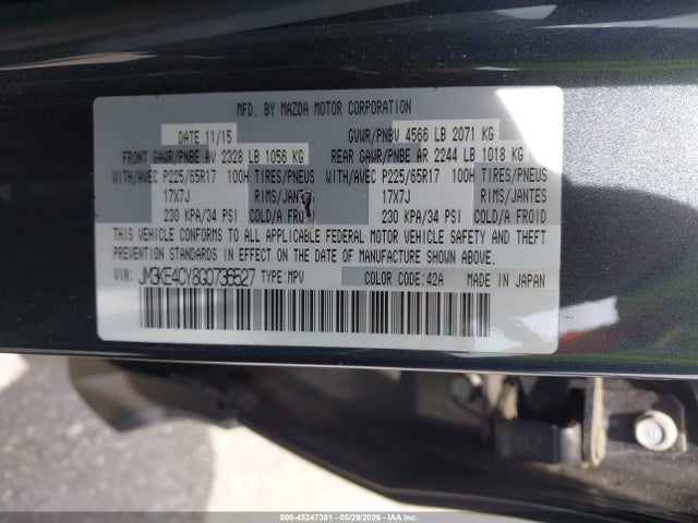 Aukcja sprzedaży 2016 Mazda Cx-5 Touring, vin: JM3KE4CY8G0736527, numer aukcji: 45247381