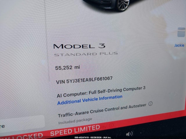 Продажа на аукционе авто 2020 Tesla Model 3 Standard Range Plus Rear-wheel Drive/standard Range Rear-wheel Drive, vin: 5YJ3E1EA9LF661067, номер лота: 45247419