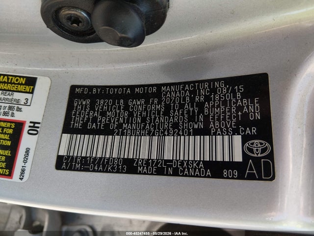 Toyota Corolla S Plus 2016 2T1BURHE7GC492401 Image 9