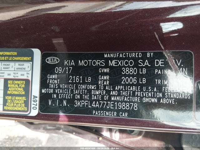 KIA FORTE LX 2018 3KPFL4A77JE198878 Image 9