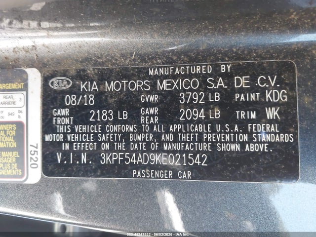 KIA FORTE EX 2019 3KPF54AD9KE021542 Image 9