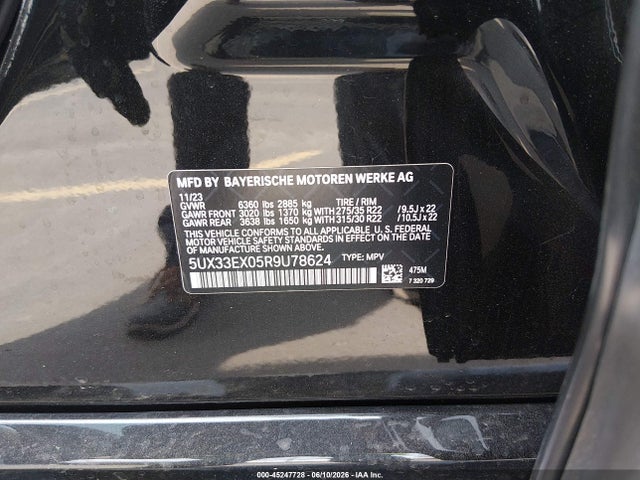 BMW X6 Xdrive40i 2024 5UX33EX05R9U78624 Image 9