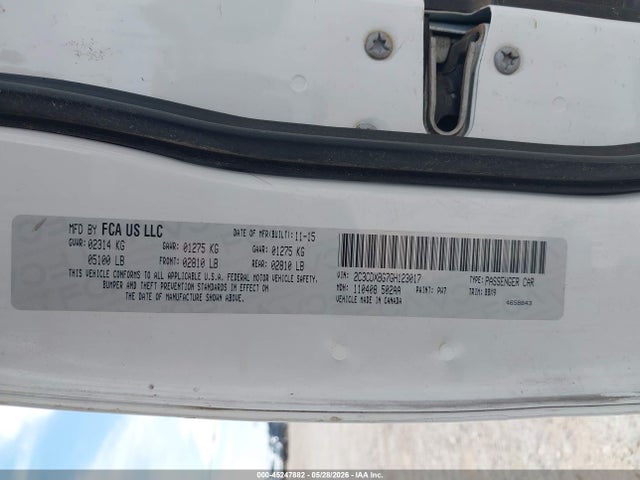 Продажа на аукционе авто 2016 Dodge Charger Se, vin: 2C3CDXBG7GH123017, номер лота: 45247882