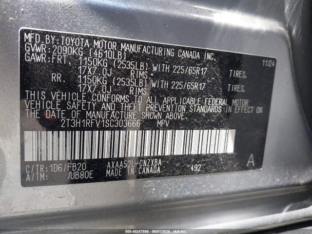 Toyota RAV4 LE 2025 2T3H1RFV1SC303666 Image 9