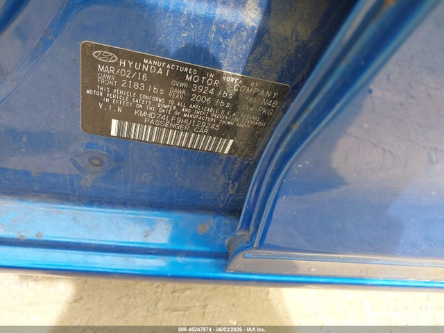 Hyundai ELANTRA SE 2017 KMHD74LF9HU129245 Image 9