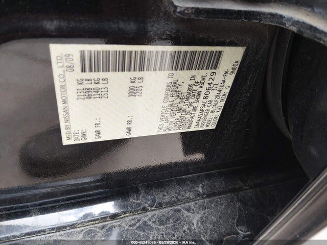Aukcja sprzedaży 2010 Nissan Maxima 3.5 Sv, vin: 1N4AA5AP3AC806429, numer aukcji: 45248065