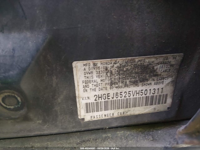 Aukcja sprzedaży 1997 Honda Civic Dx, vin: 2HGEJ6525VH501311, numer aukcji: 45248093