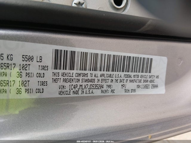 Продаж на аукціоні авто 2018 Jeep Cherokee Latitude Plus 4x4, vin: 1C4PJMLX7JD535204, номер лоту: 45248101