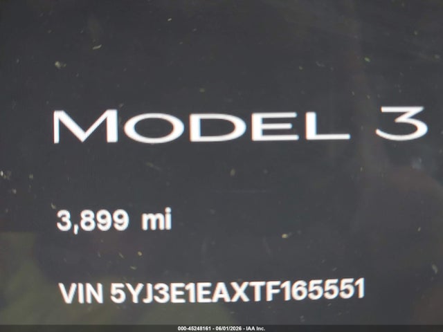 Aukcja sprzedaży 2026 Tesla Model 3 Premium Rear-wheel Drive/rear-wheel Drive, vin: 5YJ3E1EAXTF165551, numer aukcji: 45248161