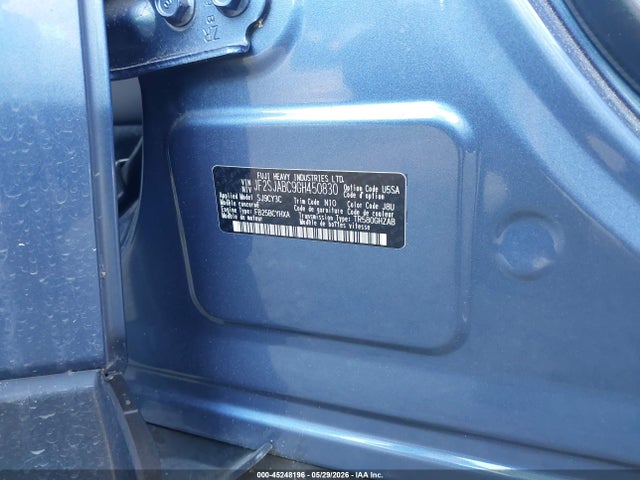 45248196 :رقم المزاد ، JF2SJABC9GH450830 vin ، 2016 Subaru Forester 2.5i مزاد بيع