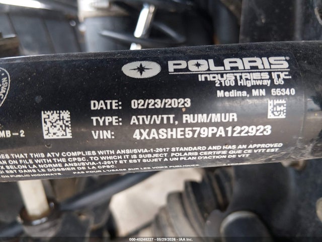 Продажа на аукционе авто 2023 Polaris Sportsman Trail 570, vin: 4XASHE579PA122923, номер лота: 45248227