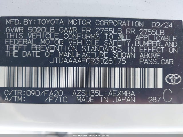 Toyota Crown Xle 2024 JTDAAAAF0R3028175 Image 9