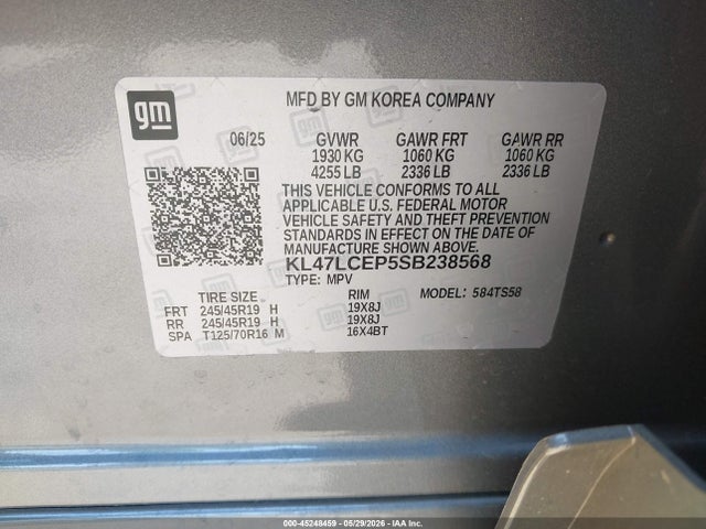 Продаж на аукціоні авто 2025 Buick Envista Avenir Fwd, vin: KL47LCEP5SB238568, номер лоту: 45248459
