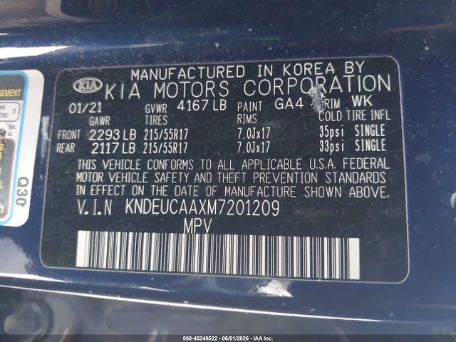 Auction sale of the 2021 Kia Seltos S, vin: KNDEUCAAXM7201209, lot number: 45248522