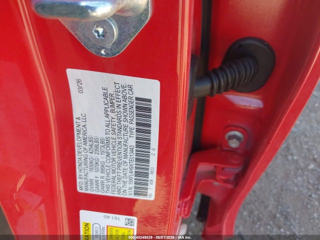 19XFL4H9XTE013443 Honda Civic Hybrid Sport Touring