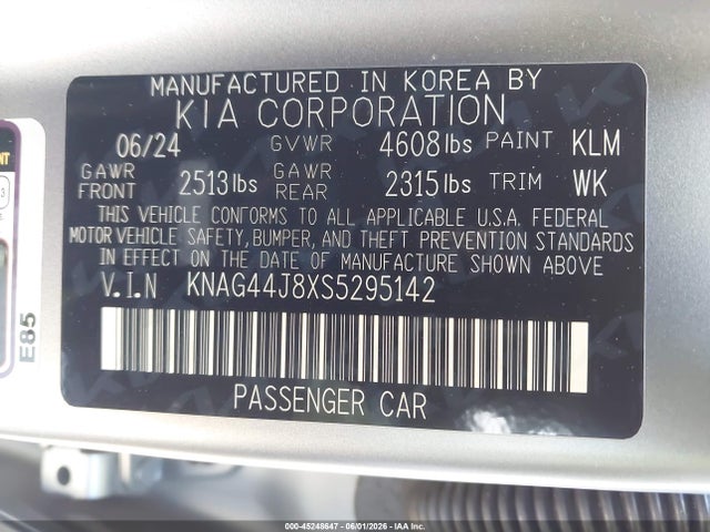 KIA K5 Gt 2025 KNAG44J8XS5295142 Image 9