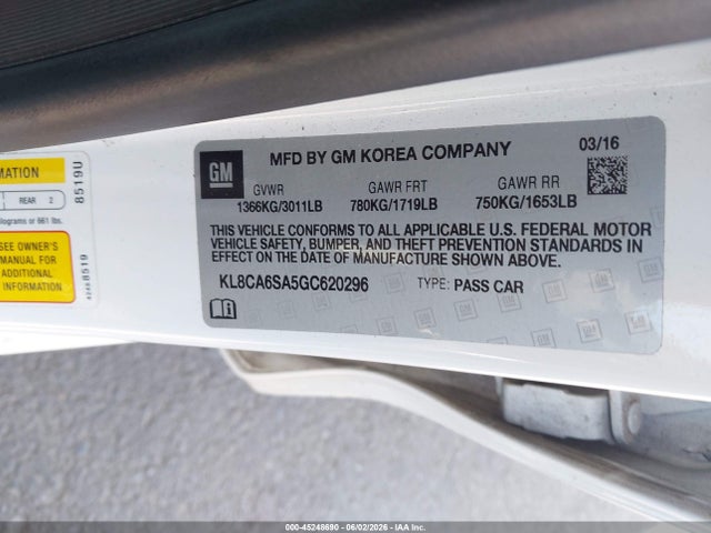 Chevrolet Spark Ls Manual 2016 KL8CA6SA5GC620296 Image 9