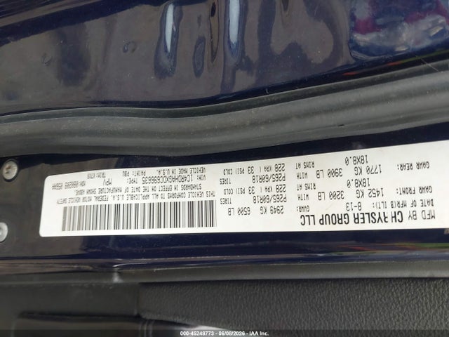 2013 Dodge Durango Sxt მანქანა იყიდება აუქციონზე, vin: 1C4RDHAGXDC696635, აუქციონის ნომერი: 45248773