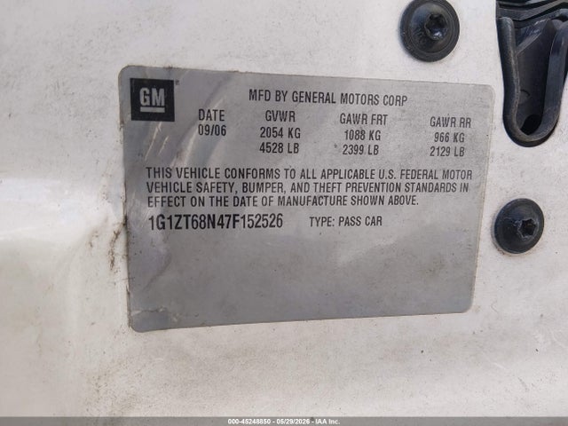 Продажа на аукционе авто 2007 Chevrolet Malibu Maxx Lt, vin: 1G1ZT68N47F152526, номер лота: 45248850