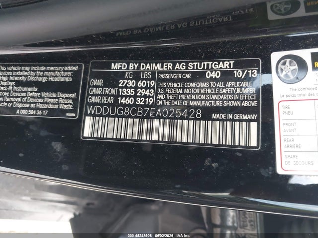 Mercedes-Benz S 550 2014 WDDUG8CB7EA025428 Image 9