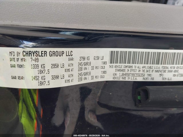 Aukcja sprzedaży 2009 Jeep Grand Cherokee Limited, vin: 1J8HR58T99C556350, numer aukcji: 45248976