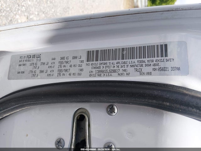 Aukcja sprzedaży 2018 Ram 1500 Tradesman  4x2 5'7 Box, vin: 1C6RR6KG5JS298617, numer aukcji: 45249444