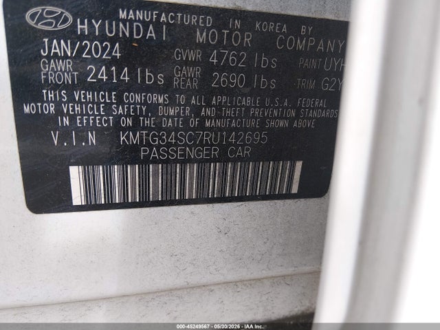 Продаж на аукціоні авто 2024 Genesis G70 2.5t Rwd, vin: KMTG34SC7RU142695, номер лоту: 45249567