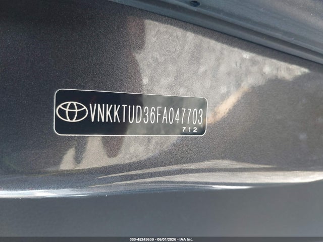 45249609 :رقم المزاد ، VNKKTUD36FA047703 vin ، 2015 Toyota Yaris L مزاد بيع