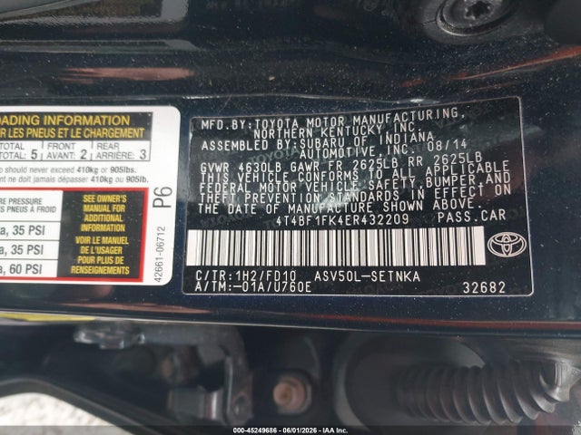 Toyota CAMRY LE 2014 4T4BF1FK4ER432209 Image 9