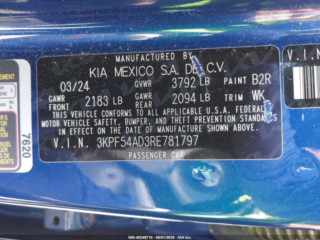 3KPF54AD3RE781797 KIA Forte Gt-line