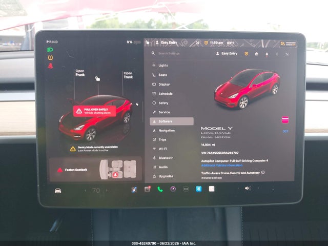 45249790 :رقم المزاد ، 7SAYGDEE9RA266707 vin ، 2024 Tesla Model Y Long Range Dual Motor All-wheel Drive مزاد بيع