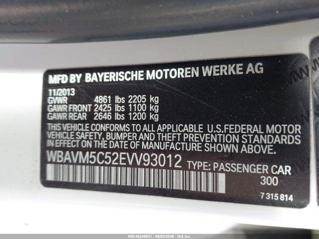 BMW X1 Xdrive35i 2014 WBAVM5C52EVV93012 Image 9