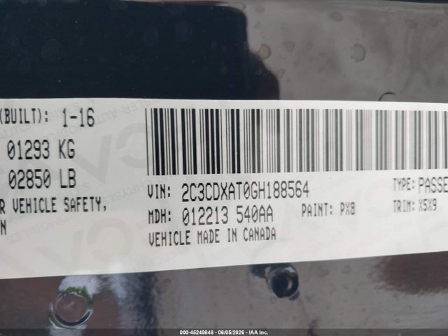 Aukcja sprzedaży 2016 Dodge Charger Police, vin: 2C3CDXAT0GH188564, numer aukcji: 45249848