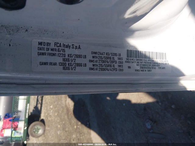 RAM Promaster City Tradesman 2015 ZFBERFAT5F6A78745 Image 9
