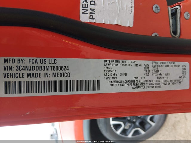 Jeep Compass Trailhawk 4x4 2021 3C4NJDDB3MT600624 Image 9