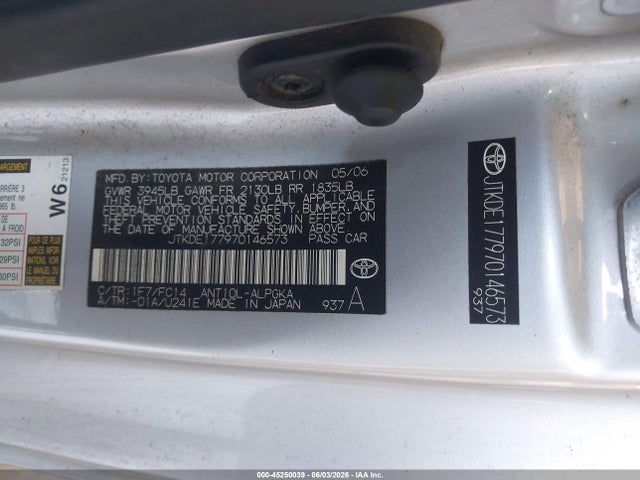 Aukcja sprzedaży 2007 Scion Tc, vin: JTKDE177970146573, numer aukcji: 45250039