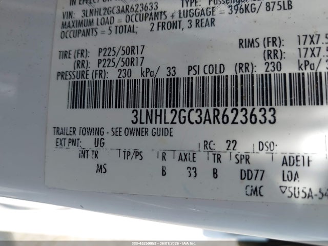 Продаж на аукціоні авто 2010 Lincoln Mkz, vin: 3LNHL2GC3AR623633, номер лоту: 45250053