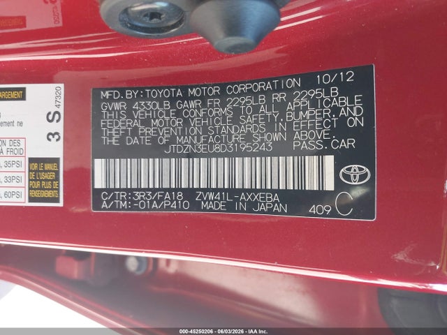 Продаж на аукціоні авто 2013 Toyota Prius V Two, vin: JTDZN3EU8D3195243, номер лоту: 45250206