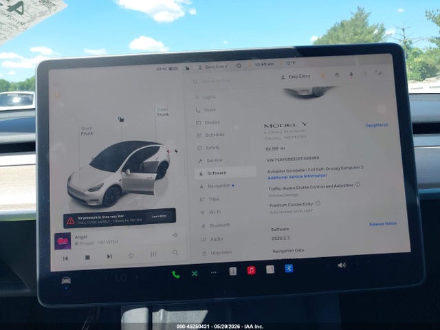 Продажа на аукционе авто 2023 Tesla Model Y Awd/long Range Dual Motor All-wheel Drive, vin: 7SAYGDEE0PF598499, номер лота: 45250431