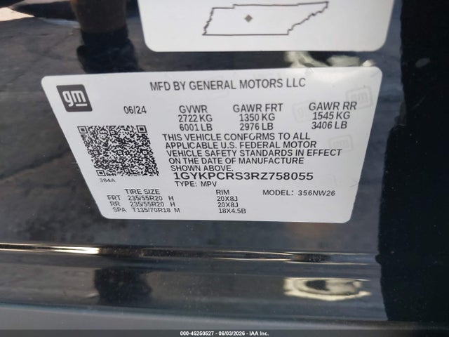 Продаж на аукціоні авто 2024 Cadillac Xt6 Fwd Premium Luxury, vin: 1GYKPCRS3RZ758055, номер лоту: 45250527
