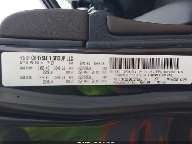 Jeep Grand Cherokee Overland 2014 1C4RJECG4EC239602 Image 9
