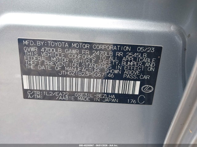 JTHGZ1B23P5067146 Lexus Is 350 F Sport
