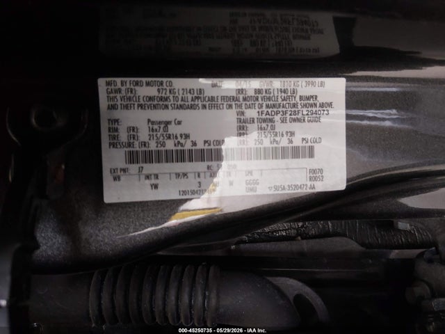 1FADP3F28FL294073 Ford FOCUS SE
