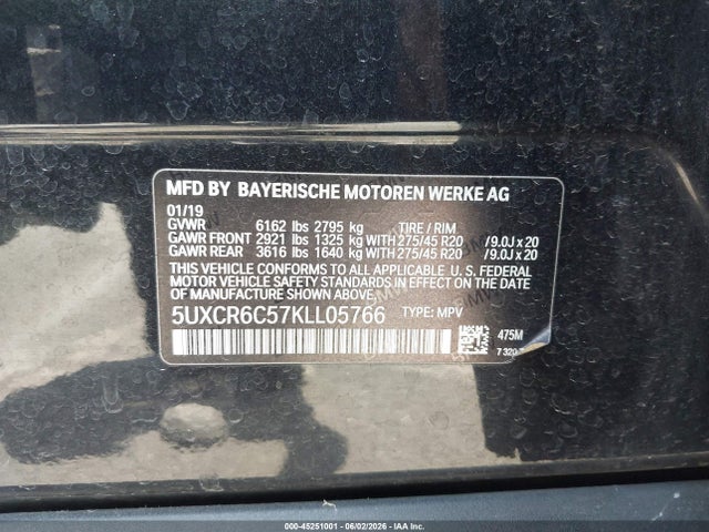 5UXCR6C57KLL05766 BMW X5 Xdrive40i
