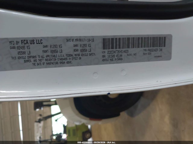 45251021 :رقم المزاد ، 2C3CDXKT2KH514629 vin ، 2019 Dodge Charger Police Awd مزاد بيع