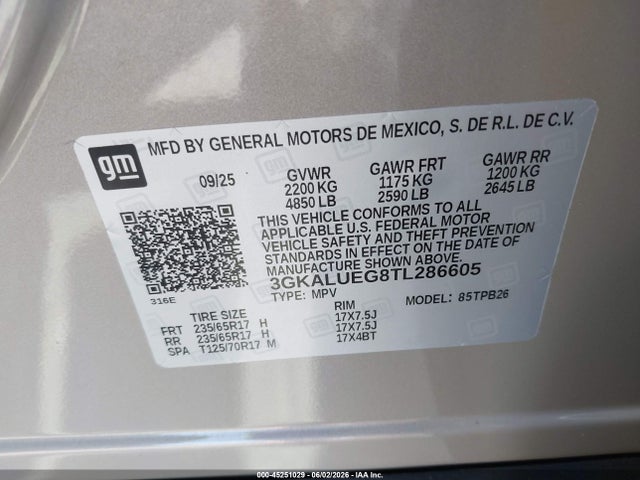 GMC Terrain Awd Elevation 2026 3GKALUEG8TL286605 Image 9