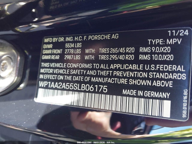 WP1AA2A55SLB06175 Porsche Macan T
