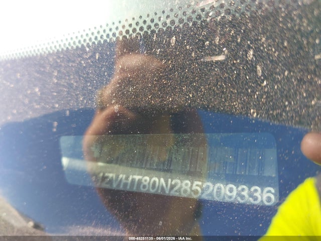 45251135 :رقم المزاد ، 1ZVHT80N285209336 vin ، 2008 Ford Mustang V6 Deluxe/v6 Premium مزاد بيع