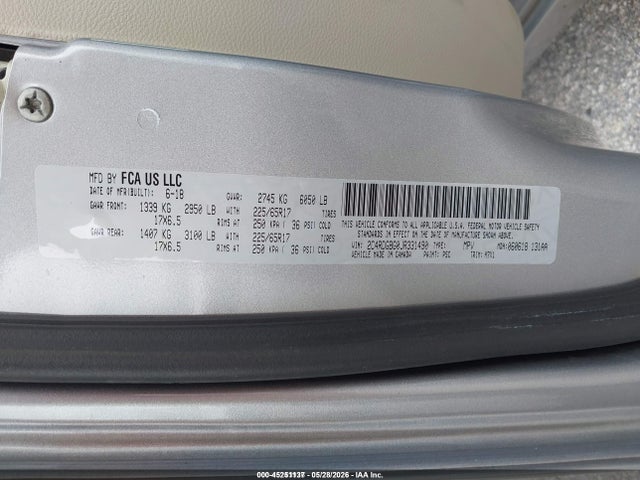 Dodge Grand Caravan Se 2018 2C4RDGBG0JR331490 Image 9